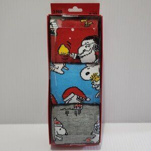 NWT Bioworld, 3-pk Men's Peanuts Christmas Socks